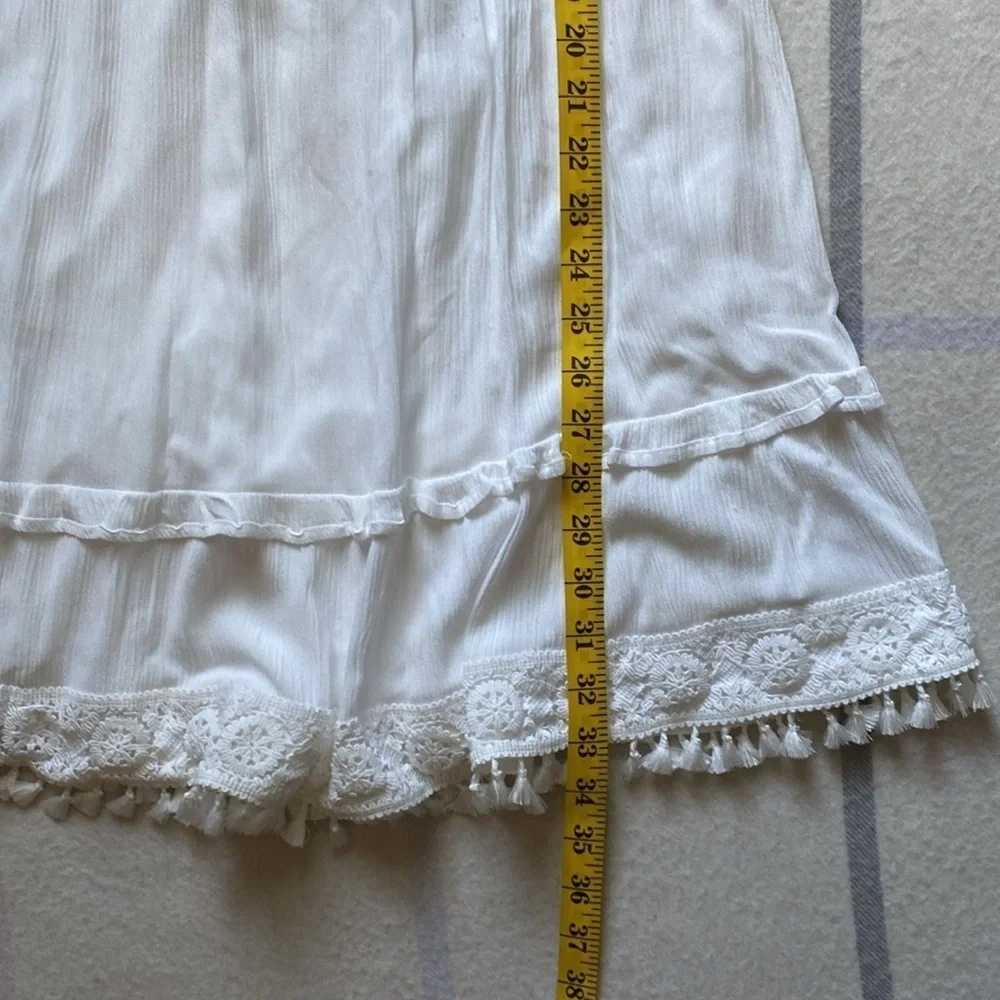 American Rag White Lace Detail, Billow Sleeves Boho Dress Size Medium - Picture 14 of 15